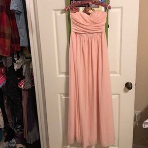 Lulus blush long formal dress
